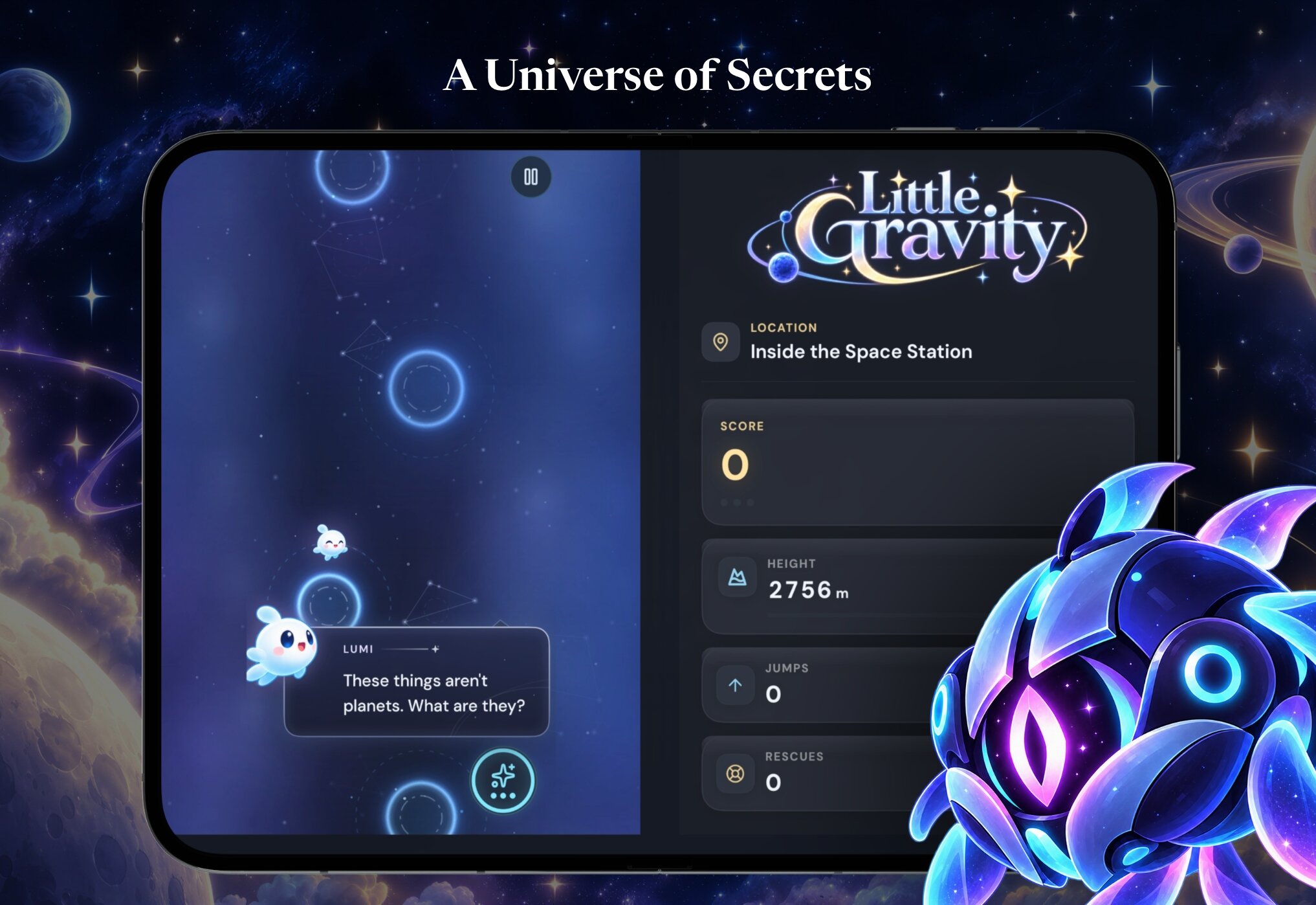 A Universe of Secrets — Little Gravity on iPhone Duo inside the Space Station