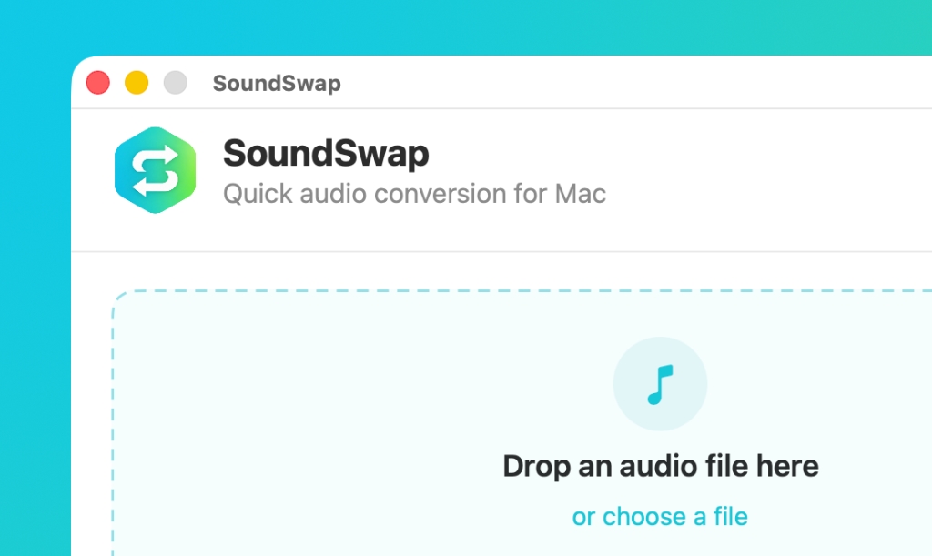 SoundSwap audio conversion window